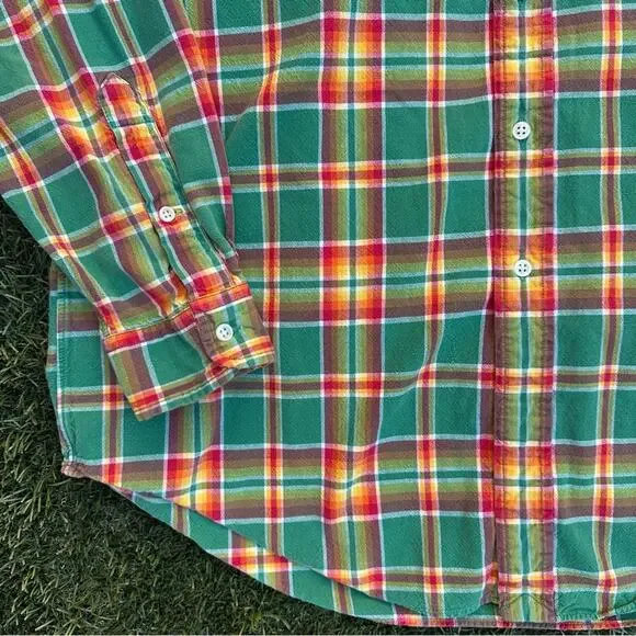 Vtg Ralph Lauren Tartan Plaid Button Down Long Sleeve Oxford Shirt RARE COLOR L - Picture 6 of 8